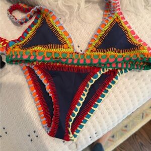 Kiini- Colorful Crochet Trim Bikini